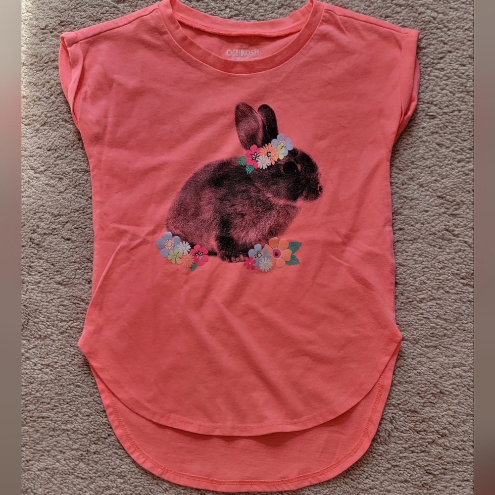 OshKosh B'gosh Coral Bunny Tee